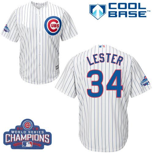 Cubs #34 Jon Lester White Home 2016 World Series Champions Stitched Youth MLB Jersey Cubs #34 Jon Lester White Home 2016 World Series Champions Stitched Youth MLB Jersey