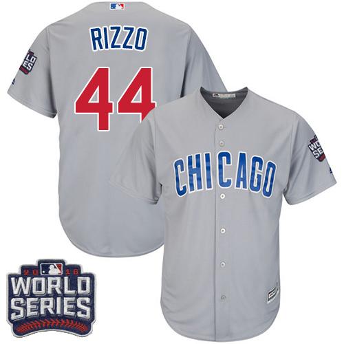 Cubs #44 Anthony Rizzo Grey Road 2016 World Series Bound Stitched Youth MLB Jersey Cubs #44 Anthony Rizzo Grey Road 2016 World Series Bound Stitched Youth MLB Jersey