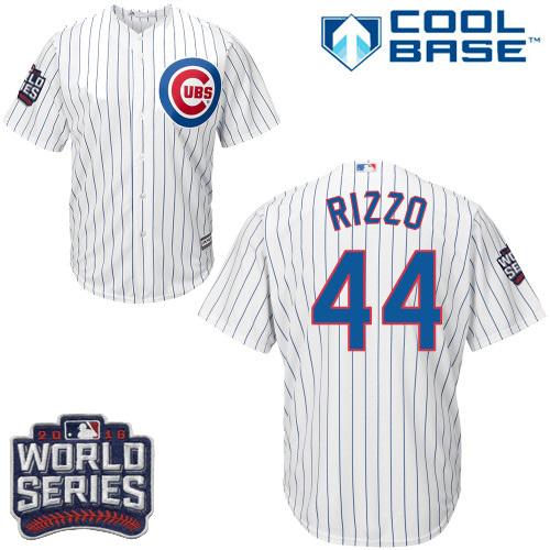 Cubs #44 Anthony Rizzo White Home 2016 World Series Bound Stitched Youth MLB Jersey Cubs #44 Anthony Rizzo White Home 2016 World Series Bound Stitched Youth MLB Jersey