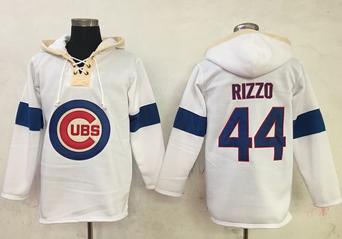 Google jerseys Cubs #44 Anthony Rizzo White Pullover MLB Hoodie