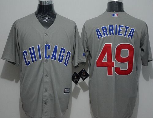 Cubs #49 Jake Arrieta Grey New Cool Base Stitched MLB Jersey Cubs #49 Jake Arrieta Grey New Cool Base Stitched MLB Jersey