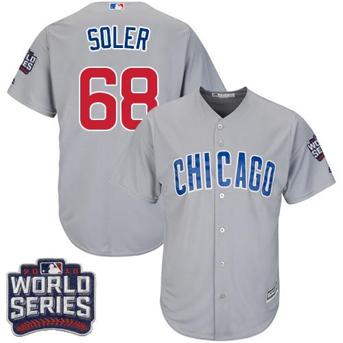 Cubs #68 Jorge Soler Grey Road 2016 World Series Bound Stitched Youth MLB Jersey Cubs #68 Jorge Soler Grey Road 2016 World Series Bound Stitched Youth MLB Jersey