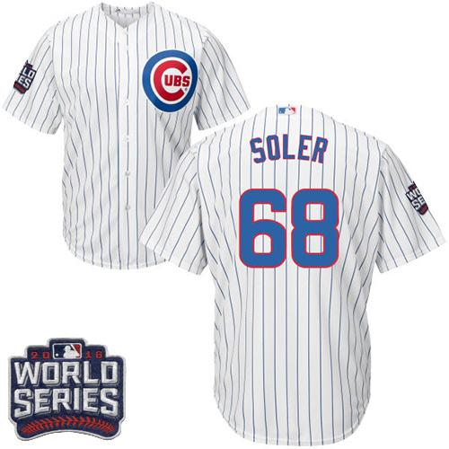 Cubs #68 Jorge Soler White Home 2016 World Series Bound Stitched Youth MLB Jersey Cubs #68 Jorge Soler White Home 2016 World Series Bound Stitched Youth MLB Jersey