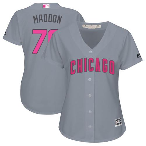 Cubs #70 Joe Maddon Grey Mother's Day Cool Base Women's Stitched MLB Jersey Cubs #70 Joe Maddon Grey Mother's Day Cool Base Women's Stitched MLB Jersey