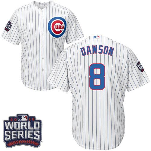 Cubs #8 Andre Dawson White Home 2016 World Series Bound Stitched Youth MLB Jersey Cubs #8 Andre Dawson White Home 2016 World Series Bound Stitched Youth MLB Jersey