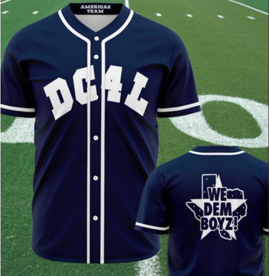 Custom DC4L We dem boyz Baseball Navy Jersey Custom DC4L We dem boyz Baseball Navy Jersey