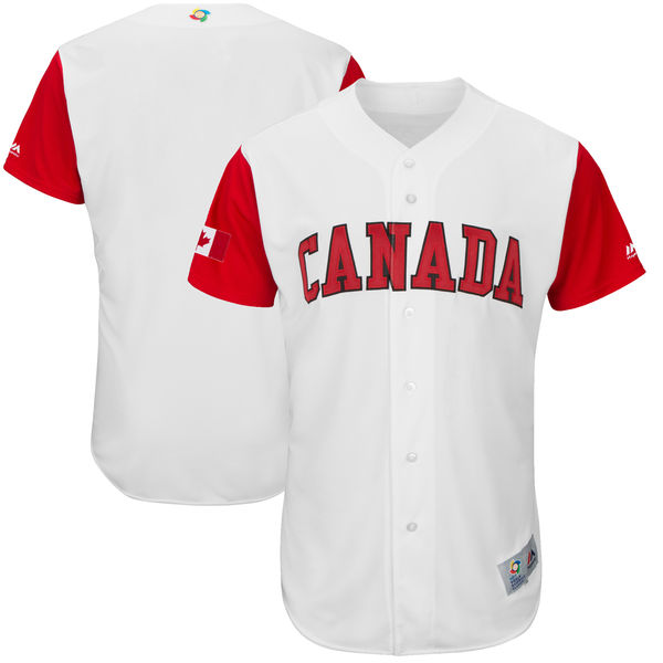 Team Canada Blank White 2017 World Baseball Classic Authentic Customized Stitched MLB Jersey Team Canada Blank White 2017 World Baseball Classic Authentic Customized Stitched MLB Jersey