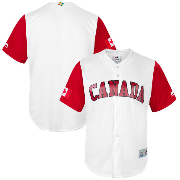 Team Canada Blank White 2017 World Baseball Classic Authentic Customized Stitched MLB Jersey Team Canada Blank White 2017 World Baseball Classic Authentic Customized Stitched MLB Jersey