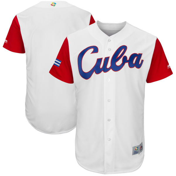 Team Cuba Blank White 2017 World Baseball Classic Authentic Customized Stitched MLB Jerseyy Team Cuba Blank White 2017 World Baseball Classic Authentic Customized Stitched MLB Jerseyy