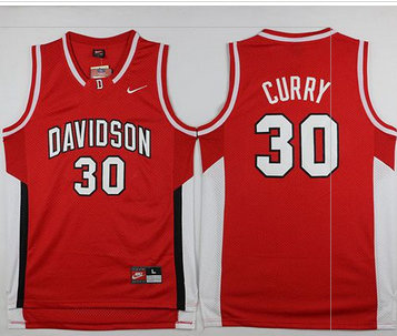 Davidson Wildcats #30 Stephen Curry Red Basketball Stitched NCAA Jersey