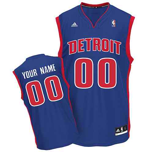 Detroit Pistons Youth Custom Blue Jersey