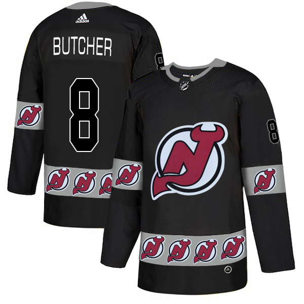 Devils 8 Will Butcher Black Team Logos Fashion Adidas Jersey Devils 8 Will Butcher Black Team Logos Fashion Adidas Jersey