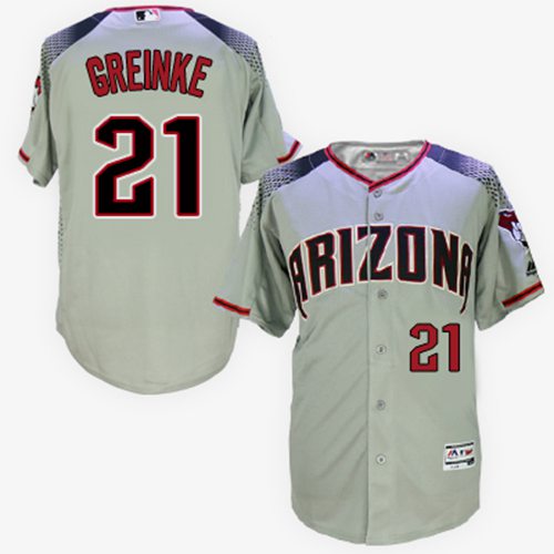 Diamondbacks #21 Zack Greinke Gray Brick New Cool Base Stitched MLB Jersey Diamondbacks #21 Zack Greinke Gray Brick New Cool Base Stitched MLB Jersey
