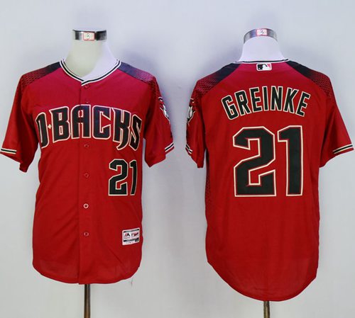 Diamondbacks #21 Zack Greinke Red Brick New Cool Base Stitched MLB Jersey Diamondbacks #21 Zack Greinke Red Brick New Cool Base Stitched MLB Jersey