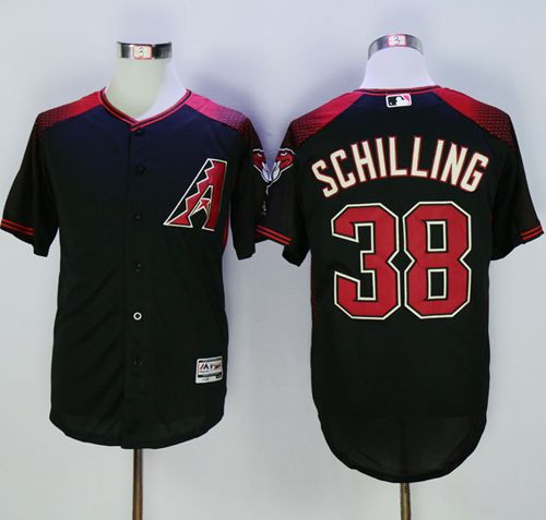 Diamondbacks #38 Curt Schilling Black Brick New Cool Base Stitched MLB Jersey Diamondbacks #38 Curt Schilling Black Brick New Cool Base Stitched MLB Jersey