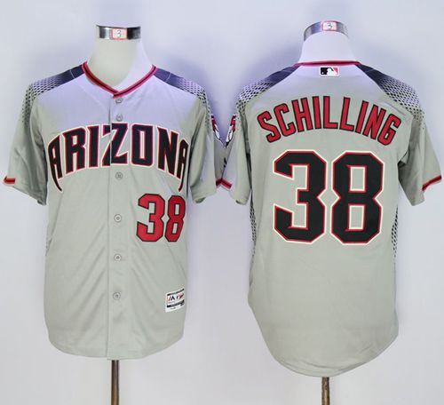 Diamondbacks #38 Curt Schilling Gray Brick New Cool Base Stitched MLB Jersey Diamondbacks #38 Curt Schilling Gray Brick New Cool Base Stitched MLB Jersey