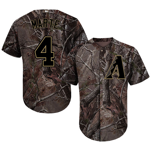Diamondbacks #4 Ketel Marte Camo Realtree Collection Cool Base Stitched Baseball Jersey