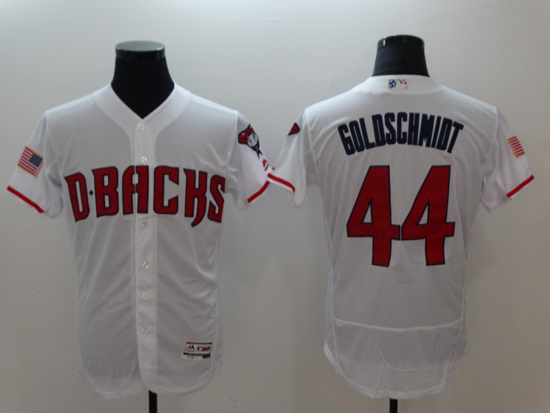 Diamondbacks #44 Paul Goldschmidt White Flexbase Jersey
