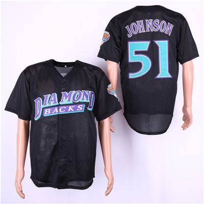 Diamondbacks #51 Randy Johnson Black Mesh BP Jersey Diamondbacks #51 Randy Johnson Black Mesh BP Jersey