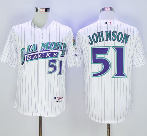 Diamondbacks #51 Randy Johnson White 1999 Turn Back The Clock Stitched MLB Jersey Diamondbacks #51 Randy Johnson White 1999 Turn Back The Clock Stitched MLB Jersey