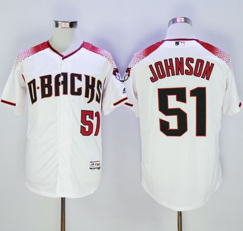 Diamondbacks #51 Randy Johnson White Brick New Cool Base Stitched MLB Jersey Diamondbacks #51 Randy Johnson White Brick New Cool Base Stitched MLB Jersey