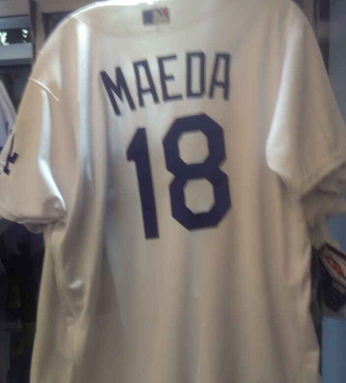 Dodgers #18 MAEDA White Flexbase Authentic Collection Stitched MLB Jersey Dodgers #18 MAEDA White Flexbase Authentic Collection Stitched MLB Jersey