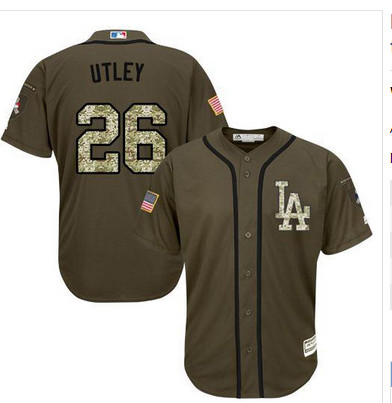 Dodgers #26 Chase Utley Green Salute to Service Stitched MLB Jersey Dodgers #26 Chase Utley Green Salute to Service Stitched MLB Jersey