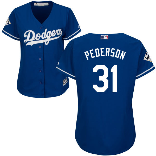 Dodgers #31 Joc Pederson Blue Alternate 2017 World Series Bound Women's Stitched MLB Jersey Dodgers #31 Joc Pederson Blue Alternate 2017 World Series Bound Women's Stitched MLB Jersey