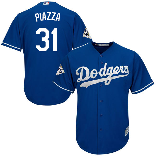 Dodgers #31 Mike Piazza Blue Cool Base 2017 World Series Bound Stitched Youth MLB Jersey