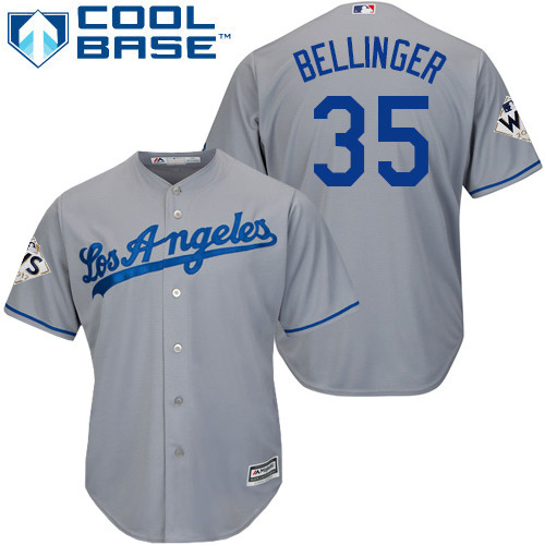 Dodgers #35 Cody Bellinger Grey Cool Base 2017 World Series Bound Stitched Youth MLB Jersey Dodgers #35 Cody Bellinger Grey Cool Base 2017 World Series Bound Stitched Youth MLB Jersey