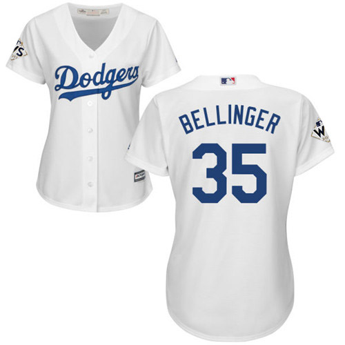 Dodgers #35 Cody Bellinger White Home 2017 World Series Bound Women's Stitched MLB Jersey Dodgers #35 Cody Bellinger White Home 2017 World Series Bound Women's Stitched MLB Jersey