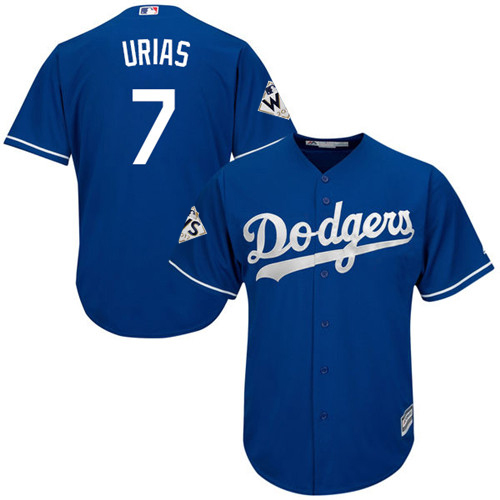 Dodgers #7 Julio Urias Blue Cool Base 2017 World Series Bound Stitched Youth MLB Jersey