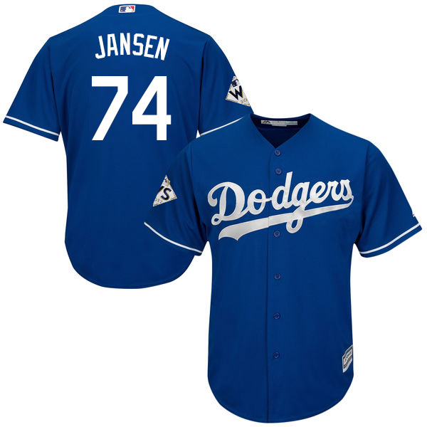 Dodgers #74 Kenley Jansen Blue Cool Base 2017 World Series Bound Stitched Youth MLB Jersey Dodgers #74 Kenley Jansen Blue Cool Base 2017 World Series Bound Stitched Youth MLB Jersey