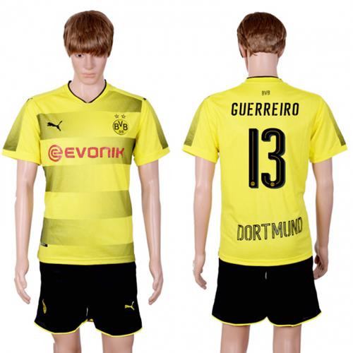 Dortmund #13 Guerreiro Home Soccer Club Jersey Dortmund #13 Guerreiro Home Soccer Club Jersey