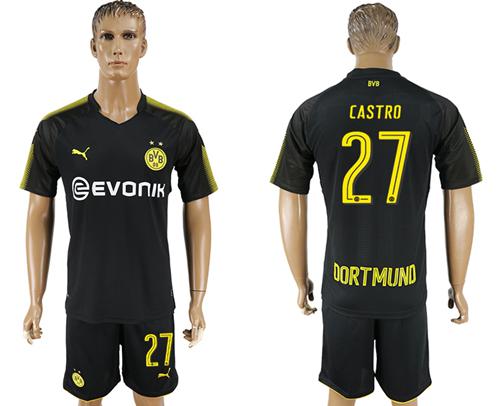 Dortmund #27 Castro Away Soccer Club Jersey Dortmund #27 Castro Away Soccer Club Jersey