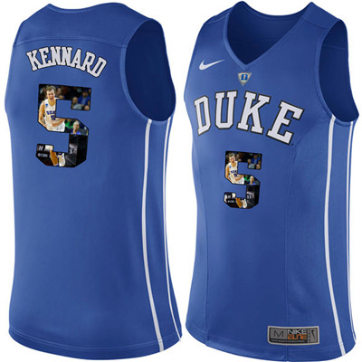 Duke Blue Devils 5 Luke Kennard Blue With Portrait Print College Basketball Jersey3 Duke Blue Devils 5 Luke Kennard Blue With Portrait Print College Basketball Jersey3