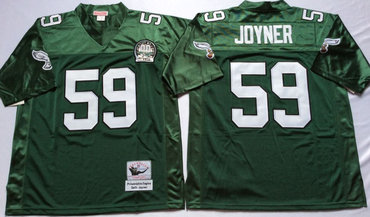 Eagles 59 Seth Joyner Green Throwback Jersey Eagles 59 Seth Joyner Green Throwback Jersey