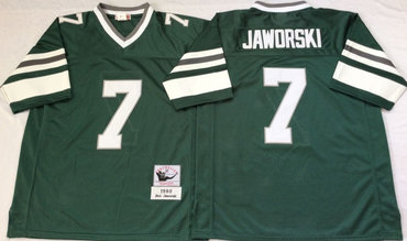 Eagles 7 Ron Jaworski Green Throwback Jersey Eagles 7 Ron Jaworski Green Throwback Jersey