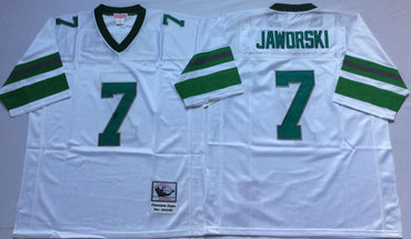Eagles 7 Ron Jaworski White Throwback Jersey Eagles 7 Ron Jaworski White Throwback Jersey