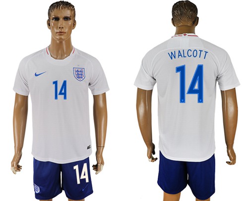 England #14 Walcott Home Soccer Country Jersey England #14 Walcott Home Soccer Country Jersey