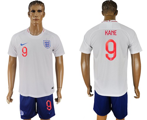 England #9 Kane Home Soccer Country Jersey