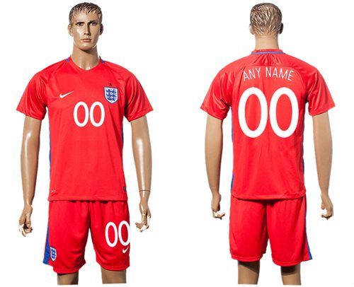 England Personalized Away Soccer Country Jersey