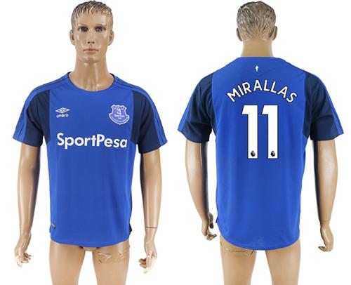 Everton #11 Mirallas Home Soccer Club Jersey Everton #11 Mirallas Home Soccer Club Jersey