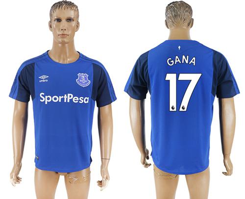 Everton #17 Gana Home Soccer Club Jersey