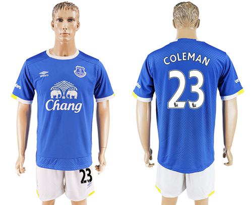 Everton #23 Coleman Home Soccer Club Jersey Everton #23 Coleman Home Soccer Club Jersey