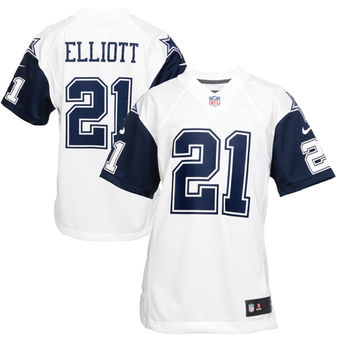 Ezekiel Elliott Dallas Cowboys Nike Women's Color Rush Game Jersey - White Ezekiel Elliott Dallas Cowboys Nike Women's Color Rush Game Jersey - White