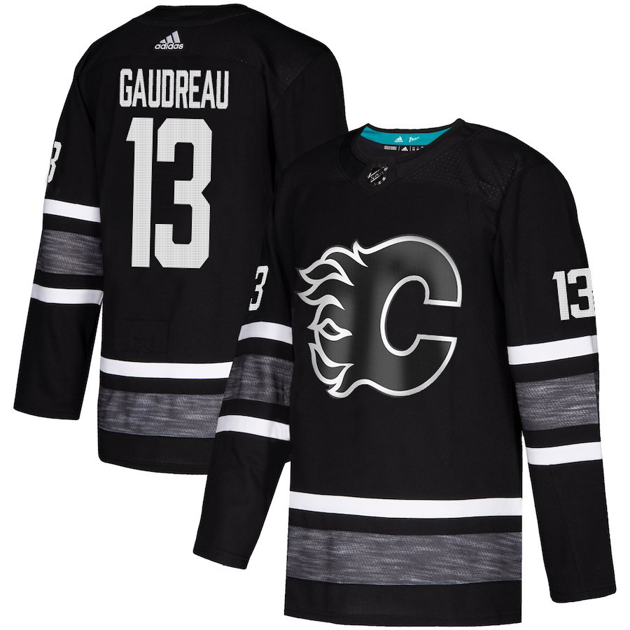 Flames #13 Johnny Gaudreau Black Authentic 2019 All-Star Stitched Youth Hockey Jersey