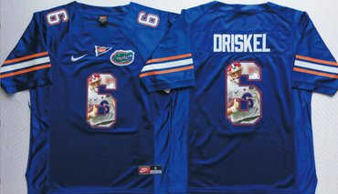 Florida Gators 6 Jeff Driskel Blue Portrait Number College Jersey Florida Gators 6 Jeff Driskel Blue Portrait Number College Jersey