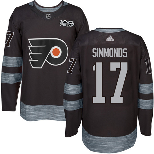Flyers #17 Wayne Simmonds Black 1917-2017 100th Anniversary Stitched NHL Jersey Flyers #17 Wayne Simmonds Black 1917-2017 100th Anniversary Stitched NHL Jersey