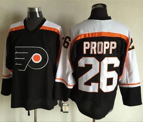 Flyers #26 Brian Propp Black CCM Throwback Stitched NHL Jersey Flyers #26 Brian Propp Black CCM Throwback Stitched NHL Jersey